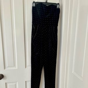 Monique Lhuillier Studded Velvet Jumpsuit